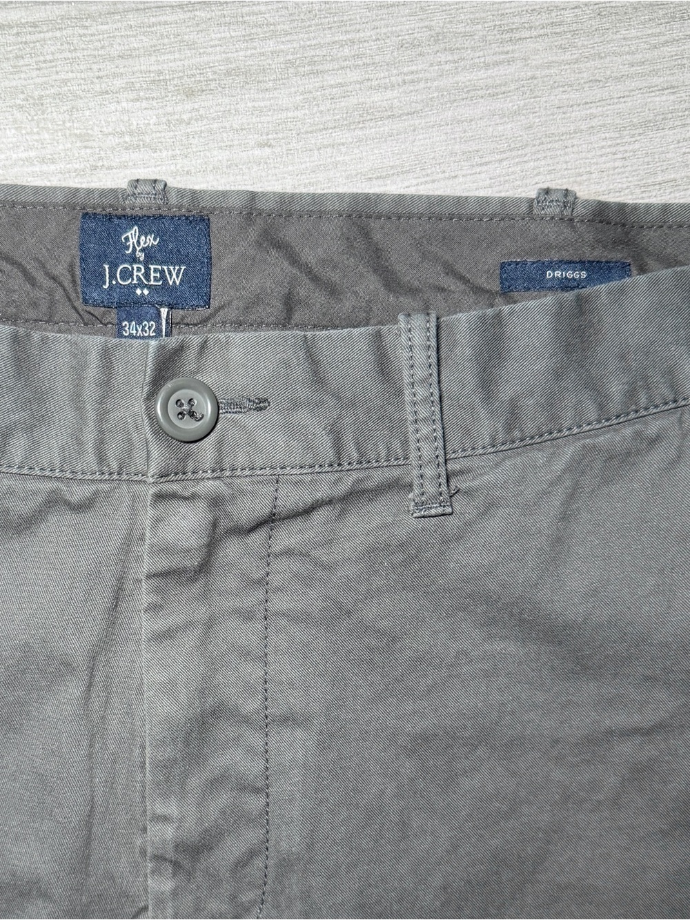 J. Crew Men’s Gray Driggs Chino Pants 34x32 - Picture 3 of 3